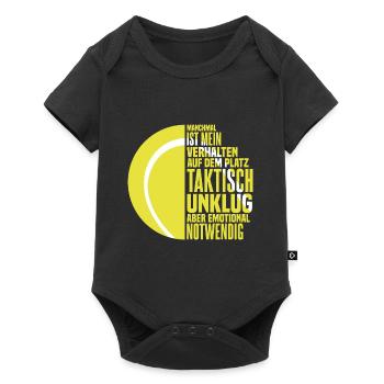 Tennis Taktik Coach Tennistrainer Tennisspieler - Baby Premium Kurzarmbody - Schwarz - Vorne