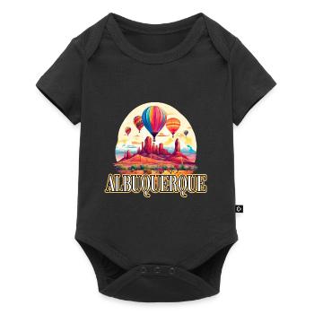 Albuquerque Ballon New Mexico Heißluftballon - Baby Premium Kurzarmbody - Schwarz - Vorne