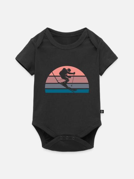 Skitour-Downhill - Baby Premium Kurzarmbody - Schwarz