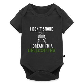 Ich bin ein Hubschrauber - Baby Premium Kurzarmbody - Schwarz - Vorne