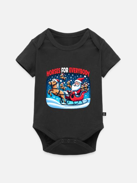 Horses for Everybody Festive Horses for Everybody - Baby Premium Kurzarmbody - Schwarz