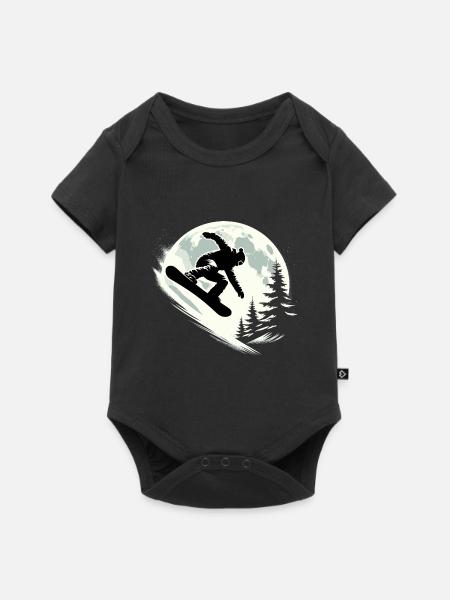 Cooler Snowboarder Snowboarding Freestyle Sport - Baby Premium Kurzarmbody - Schwarz