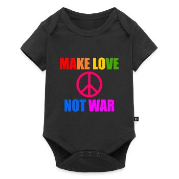 Make love not war - Baby Premium short-sleeve bodysuit - black - Front