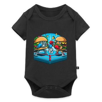 Boxing Hamburger - Baby Premium short-sleeve bodysuit - black - Front
