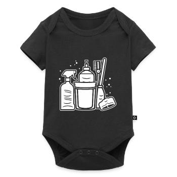 Humour faire le ménage - Body à manches courtes Premium Bébé - noir - Devant