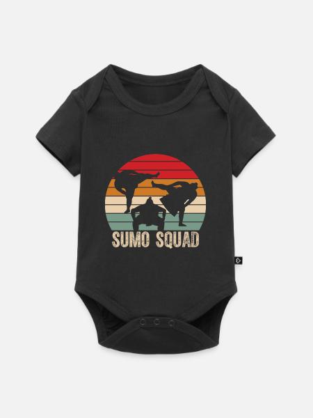 Sumo-Trupp - Baby Premium Kurzarmbody - Schwarz