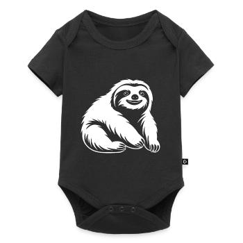 Animal humour paresseux - Body à manches courtes Premium Bébé - noir - Devant