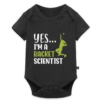 Ja, ich bin ein Racket-Wissenschaftler - Baby Premium Kurzarmbody - Schwarz - Vorne