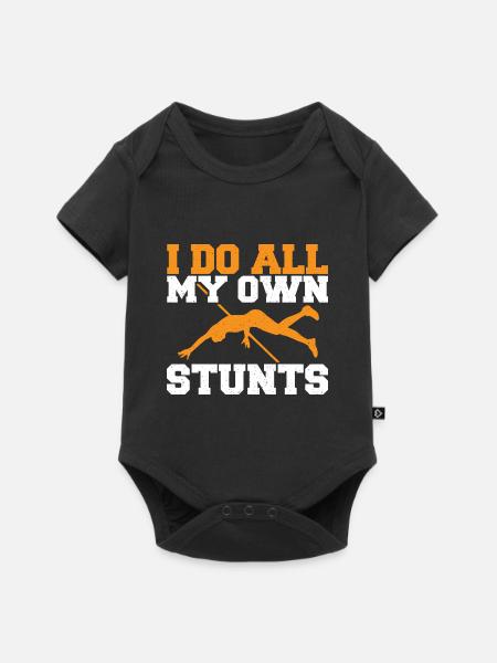 Stabhochspringer-Geschenk - Baby Premium Kurzarmbody - Schwarz