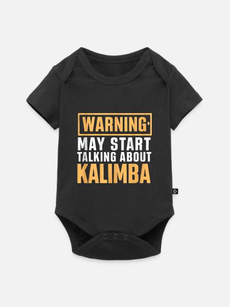 Idiophon Kalimba Geschenk - Baby Premium Kurzarmbody - Schwarz