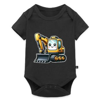 Excavator - Baby Premium short-sleeve bodysuit - black - Front