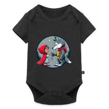 Little Red Riding Hood Wolf Fairy Tale Children's Flower Fairy Tale Character - Baby Premium short-sleeve bodysuit - black - Front