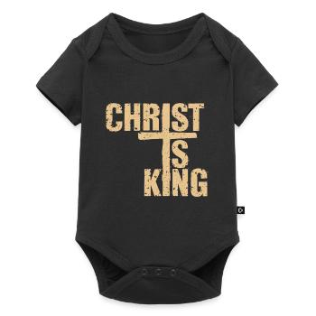 Le Christ est roi Foi chrétienne Religieux - Body à manches courtes Premium Bébé - noir - Devant