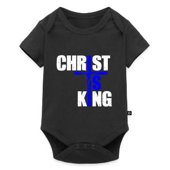 Le Christ est roi Foi chrétienne Religieux - Body à manches courtes Premium Bébé - noir - Devant