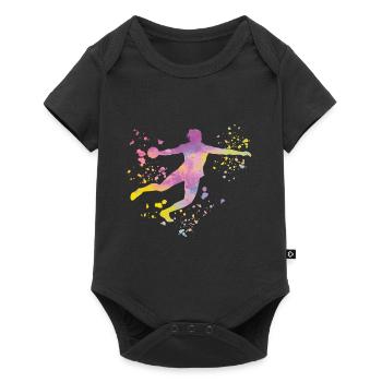 Diskuswerfer Colorsplash Diskuswurf - Baby Premium Kurzarmbody - Schwarz - Vorne