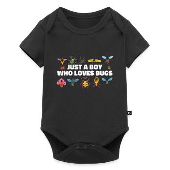 Just A Boy Who Loves Bugs Boys Bug Lover Funny - Body à manches courtes Premium Bébé - noir - Devant
