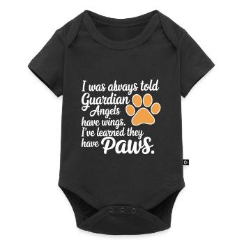 Dog Paw Angel Guardian Angel Companion Dog Lover - Baby Premium short-sleeve bodysuit - black - Front