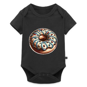 Doughnut - Baby Premium short-sleeve bodysuit - black - Front