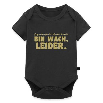 I'm awake unfortunately funny morning grouch humor irony - Baby Premium short-sleeve bodysuit - black - Front