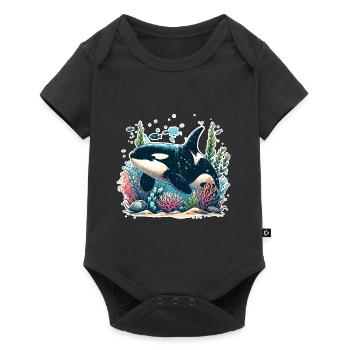 Orque Épaulard - Body à manches courtes Premium Bébé - noir - Devant