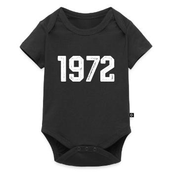 1972 Jahrgang geboren Vintage 1972 Geburtstag 1972 - Baby Premium Kurzarmbody - Schwarz - Vorne