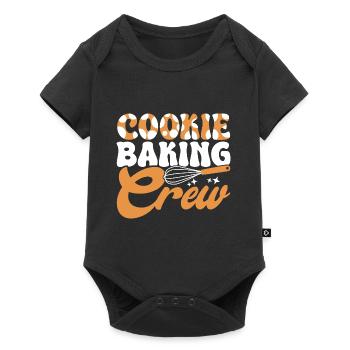 Backen Bäcker Bäckerei - Baby Premium Kurzarmbody - Schwarz - Vorne
