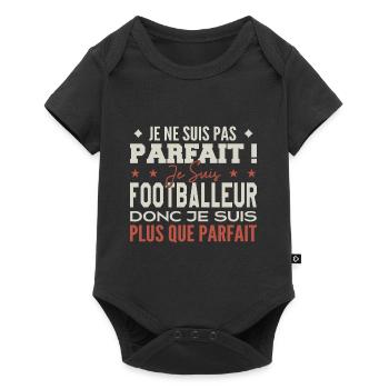 Un Footballeur, le Métier de Rêve Mis à l’Honneur - Body à manches courtes Premium Bébé - noir - Devant