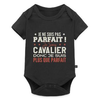 Un Cavalier, le Métier de Rêve Mis à l’Honneur - Body à manches courtes Premium Bébé - noir - Devant