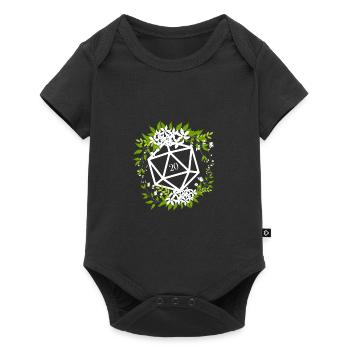 Druids Floral Polyhedral D20 Dice Flowers - Baby Premium short-sleeve bodysuit - black - Front