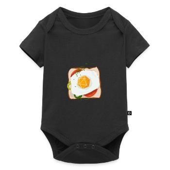 Polyhedral D20 Dice Egg Sandwich Tabletop RPG - Baby Premium short-sleeve bodysuit - black - Front