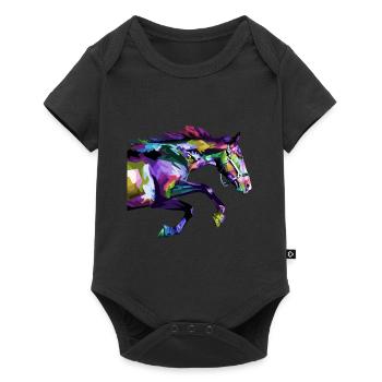Cheval chevaux doux équitation cadeau idée cadeau - Body à manches courtes Premium Bébé - noir - Devant