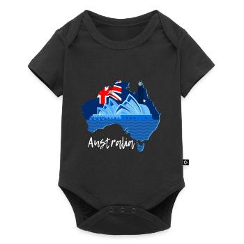 Afrique d’Australie Voyage En Asie - Body à manches courtes Premium Bébé - noir - Devant