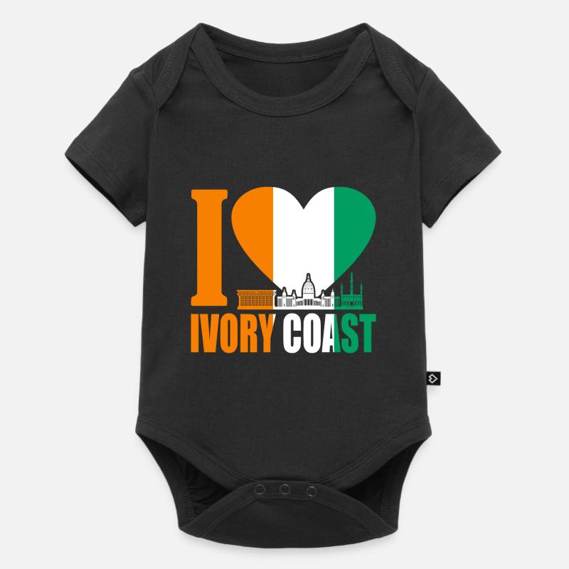 Côte d’Ivoire - Body à manches courtes Premium Bébé - noir