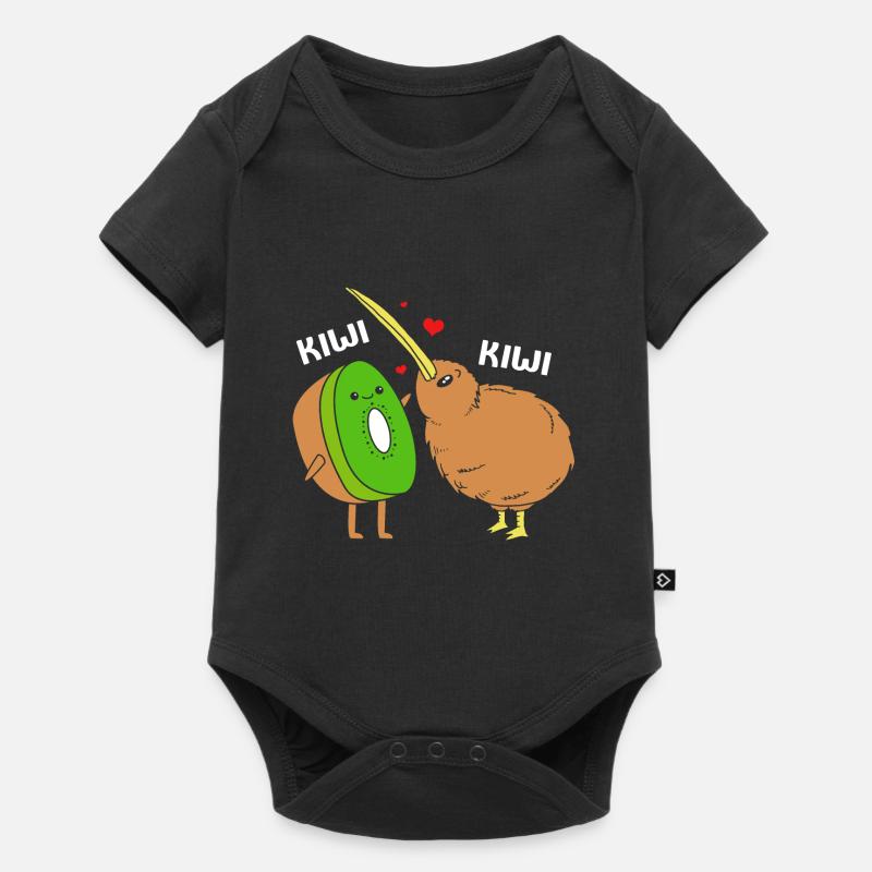 kiwi-uccello uccello uccello - Body Premium a maniche corte per neonati - nero
