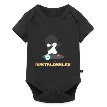 Kindergarten Schule Einschulung Jungs Mädchen - Baby Premium Kurzarmbody - Schwarz - Vorne
