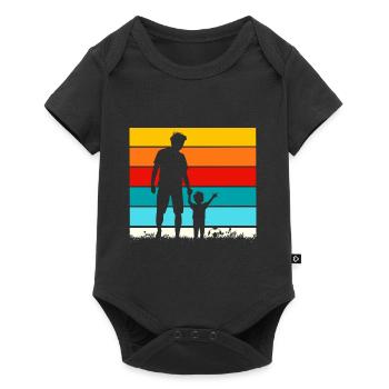 Father Son Football Child Dad - Baby Premium short-sleeve bodysuit - black - Front
