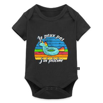 Je peux pas j'ai piscine - Body à manches courtes Premium Bébé - noir - Devant
