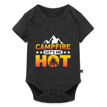 Camping Outdoor Tent Mom Grandma - Baby Premium short-sleeve bodysuit - black - Front