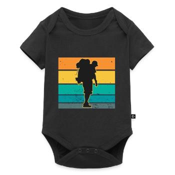 Vintage Outdoor Motif Trekking Motif Alpiniste - Body à manches courtes Premium Bébé - noir - Devant