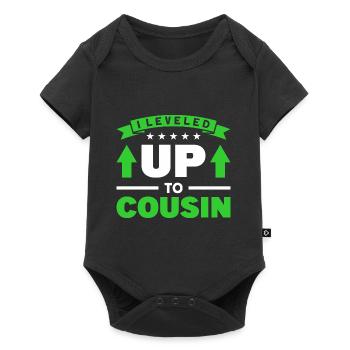 Cousin Big Cousin Birth Gift - Baby Premium short-sleeve bodysuit - black - Front