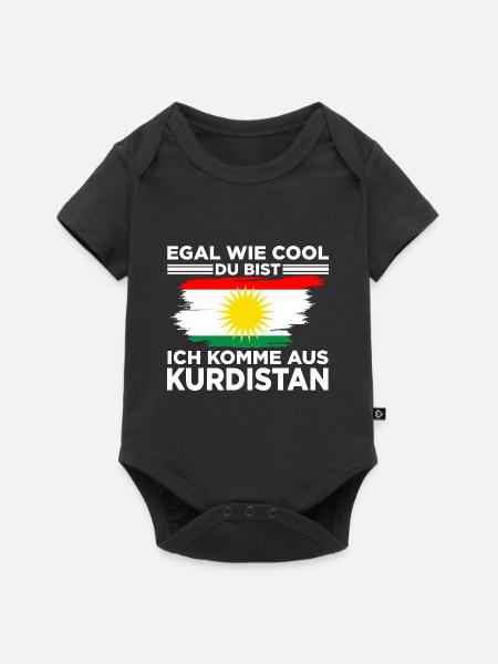 Egal wie cool du bist ich komme aus Kurdistan - Baby Premium Kurzarmbody - Schwarz