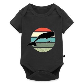 Plongeurs Plongée Plongée Rétro Snorkeler - Body à manches courtes Premium Bébé - noir - Devant