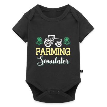 Geschenkidee für Bauern - Baby Premium Kurzarmbody - Schwarz - Vorne