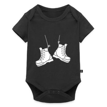 Hiking Boots Hiking Camping Adventure Trekking - Baby Premium short-sleeve bodysuit - black - Front