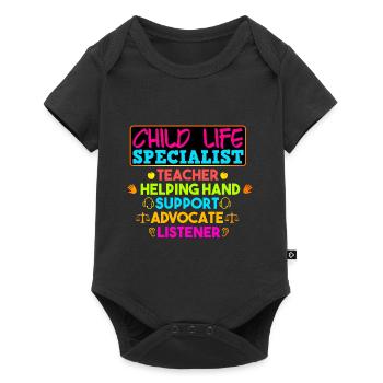 Teacher Helping Hand Support Advocate Listener - Baby Premium short-sleeve bodysuit - black - Front