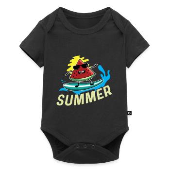 Surfeur -Watermelon Surfer ou Nageur Geschen - Body à manches courtes Premium Bébé - noir - Devant