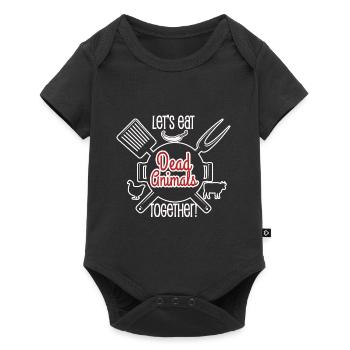 Eat Dead Animals Together BBQ Pun - Baby Premium short-sleeve bodysuit - black - Front