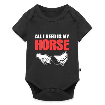 J’ai besoin de mon cheval de cheval Wrangler cadeau - Body à manches courtes Premium Bébé - noir - Devant