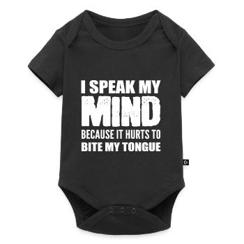 My opinion say sociable person poison - Baby Premium short-sleeve bodysuit - black - Front