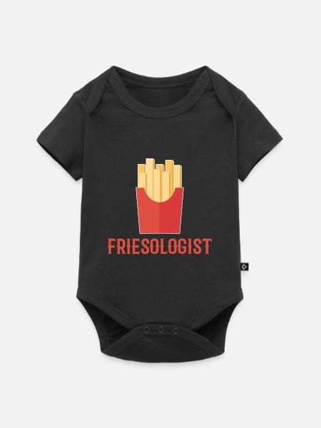 Friesologe Feinschmecker Geschenk - Baby Premium Kurzarmbody - Schwarz